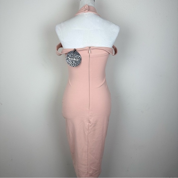 NWT‎ Nookie Women’s Pink Bodycon Cocktail Dress Sleeveless Halter - Picture 5 of 11